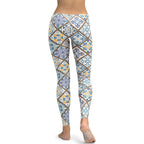 Floral Tile Print Leggings