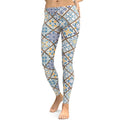 Floral Tile Print Leggings