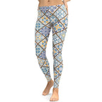 Floral Tile Print Leggings