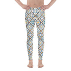 Floral Tile Print Men's Leggings