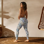 Floral Tile Print Yoga Leggings