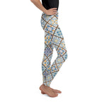 Floral Tile Print Youth Leggings