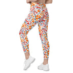 Floral Warmth Leggings With Pockets