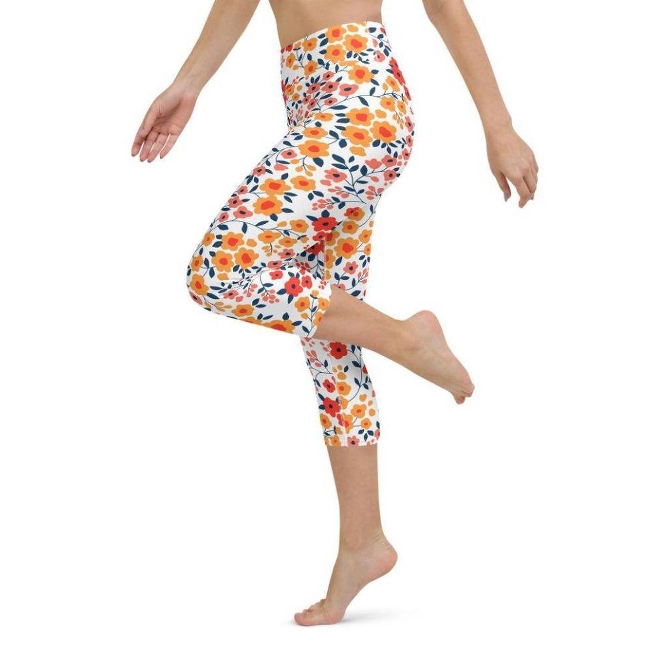 Floral Warmth Yoga Capris