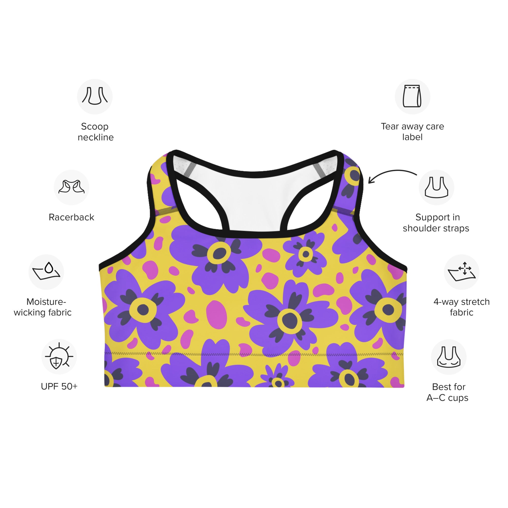Flower Fizz Sports Bra