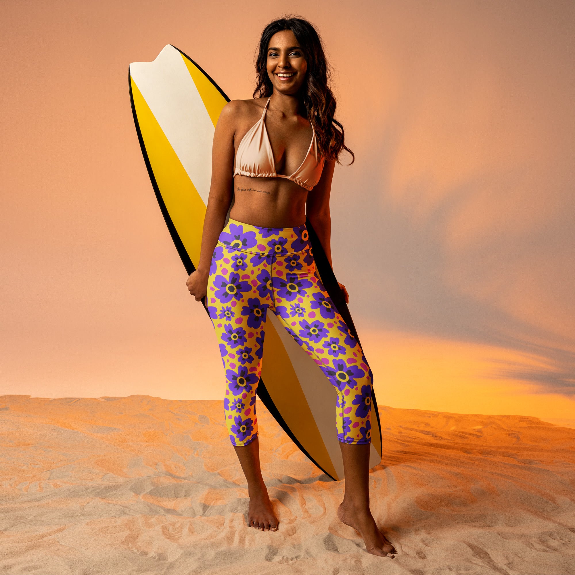 Flower Fizz Yoga Capris
