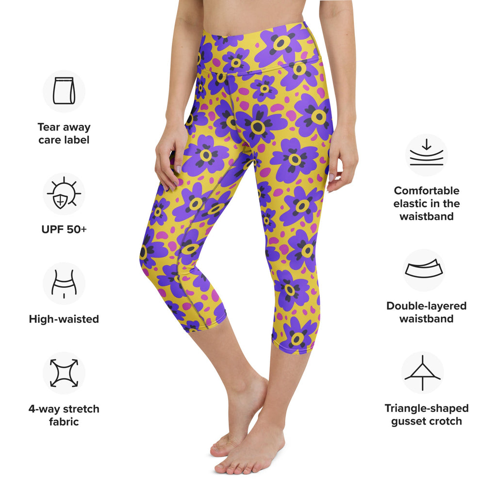 Flower Fizz Yoga Capris