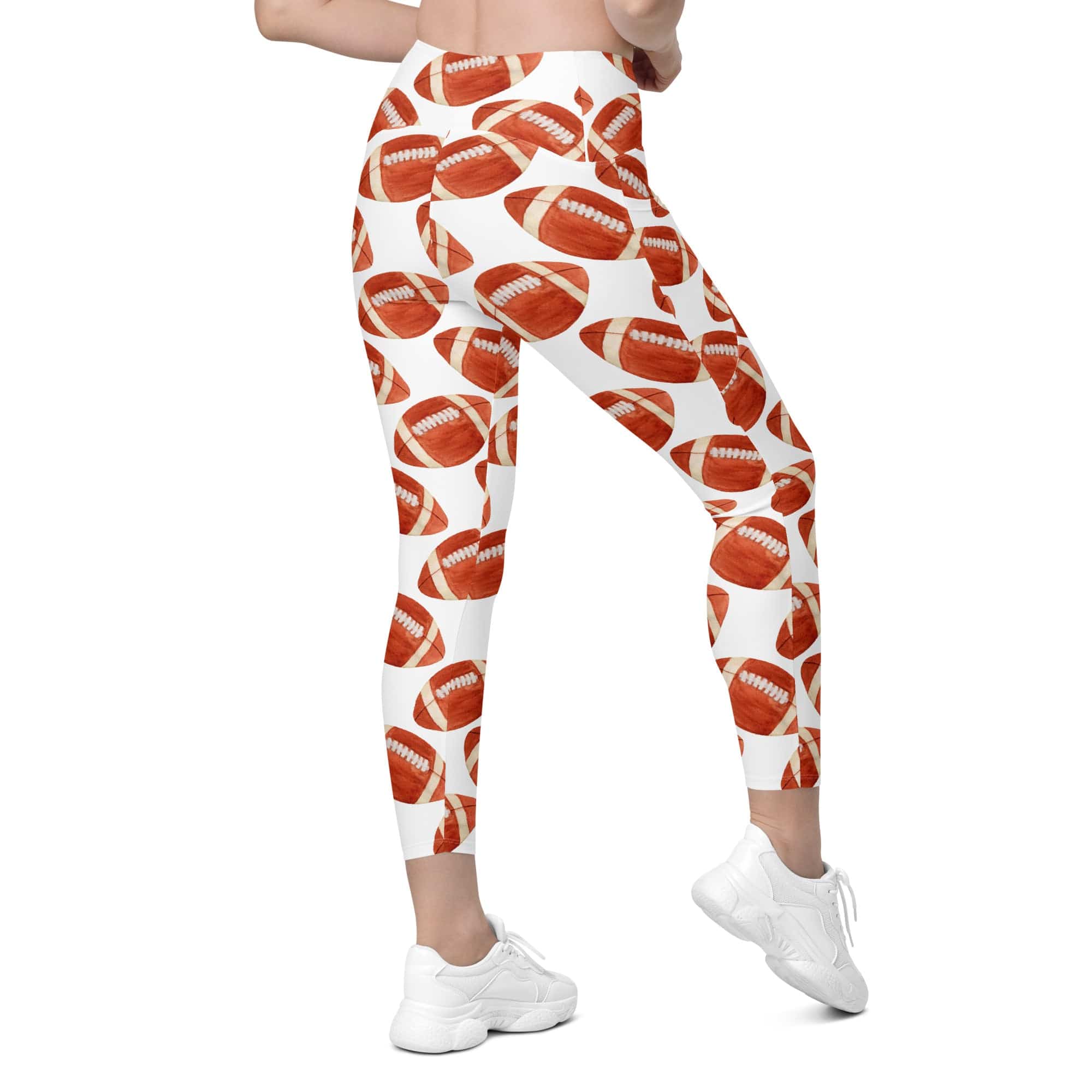 Football Fever Crossover Leggings With Pockets