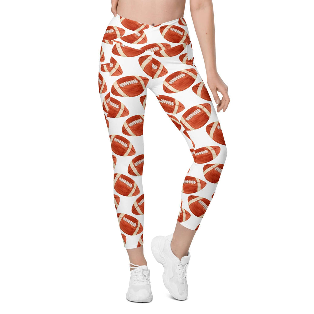 Football Fever Crossover Leggings With Pockets