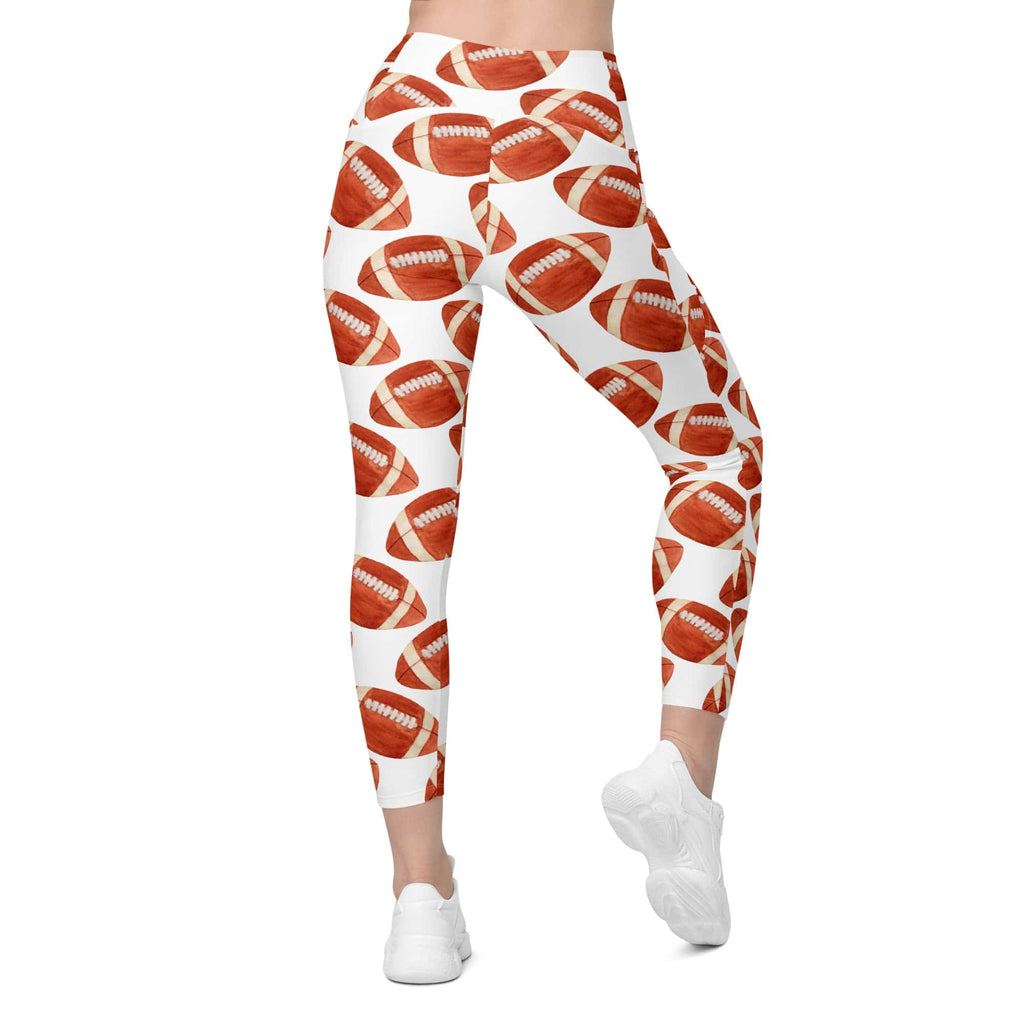Football Fever Crossover Leggings With Pockets