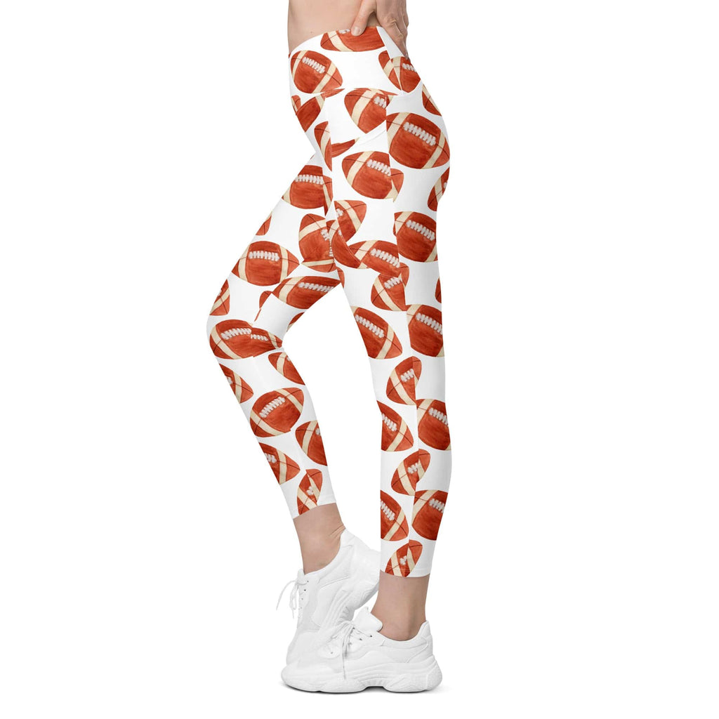 Football Fever Crossover Leggings With Pockets