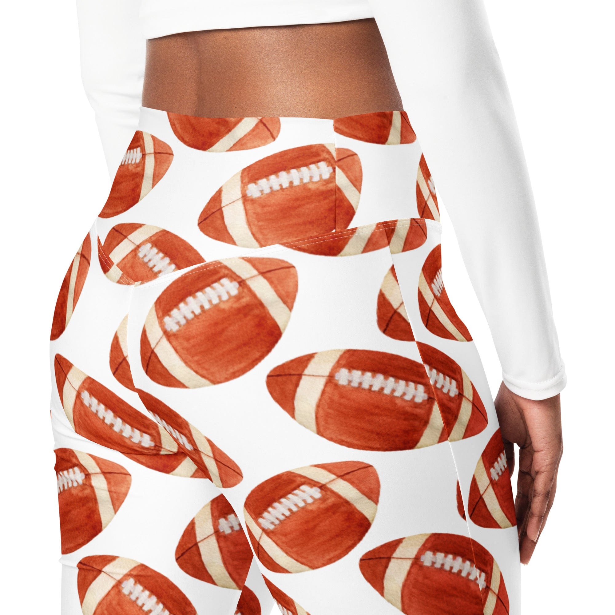 Football Fever Flare Leggings