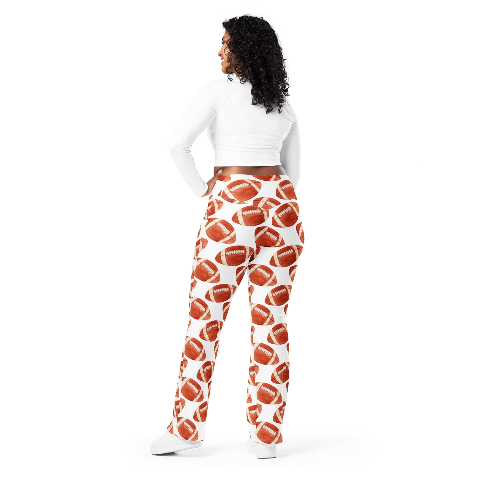 Football Fever Flare Leggings