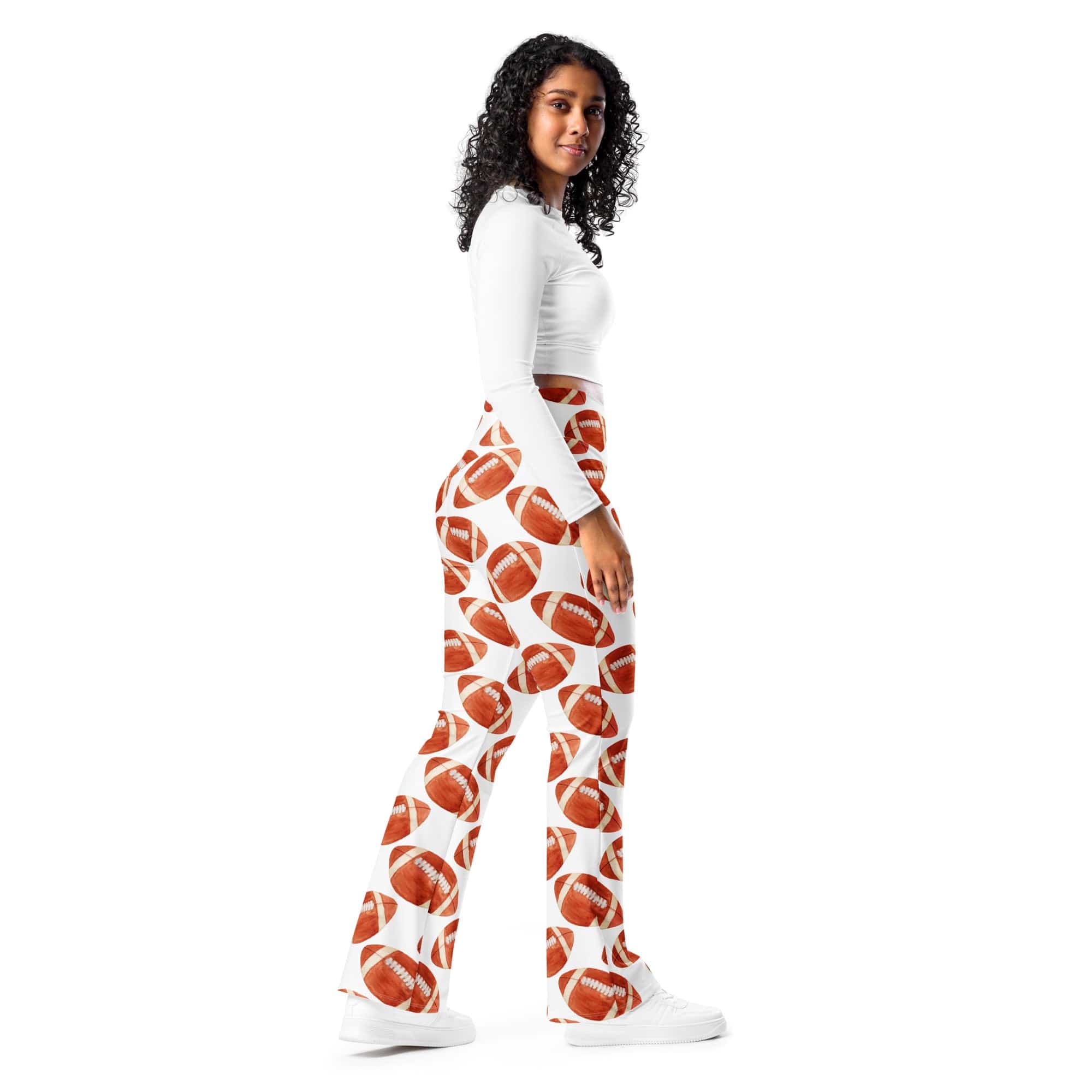 Football Fever Flare Leggings