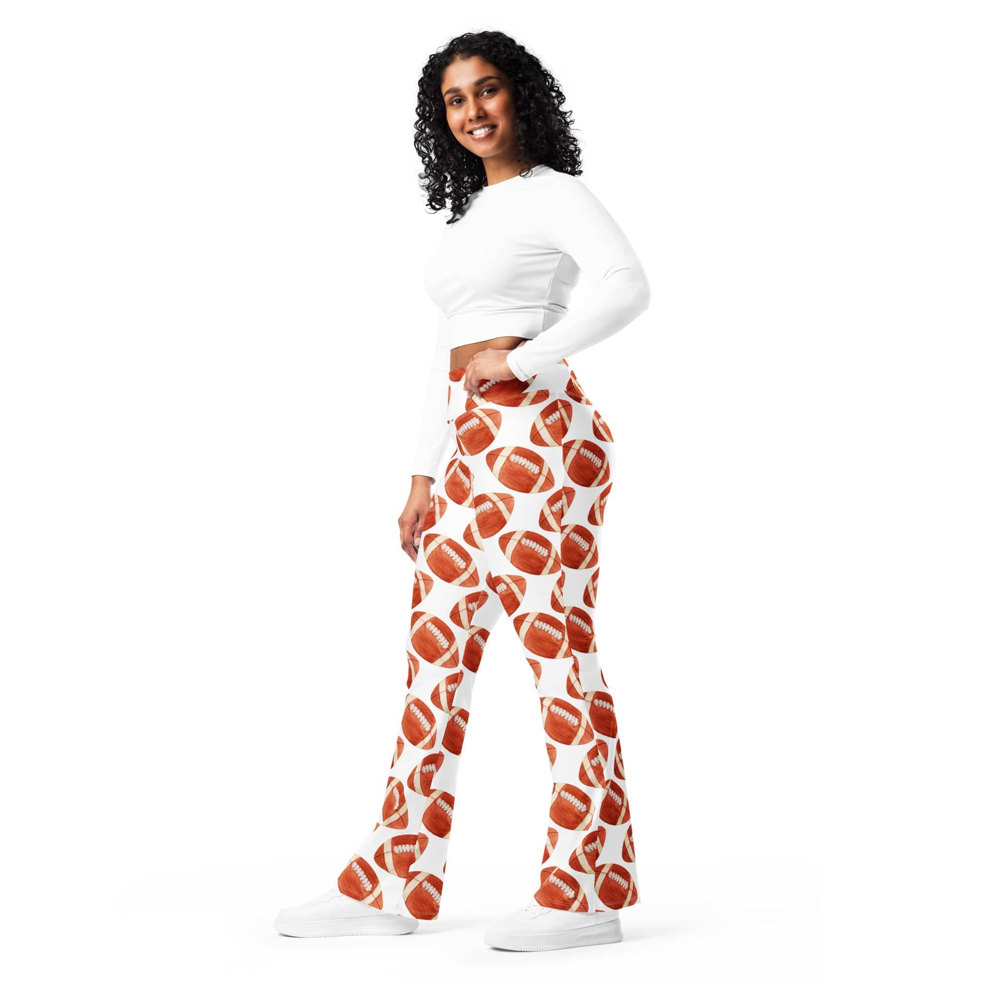 Football Fever Flare Leggings