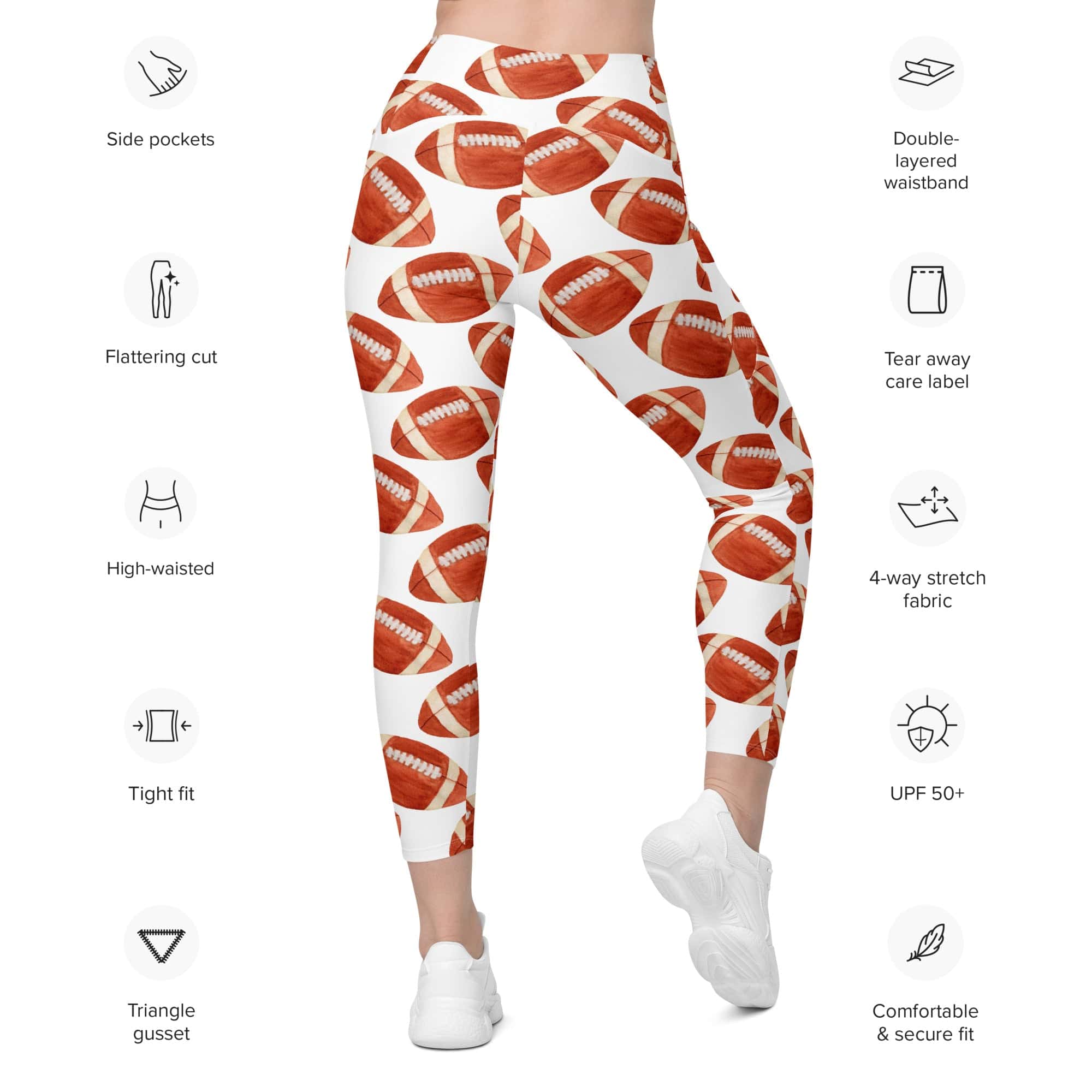 Football Fever Leggings With Pockets