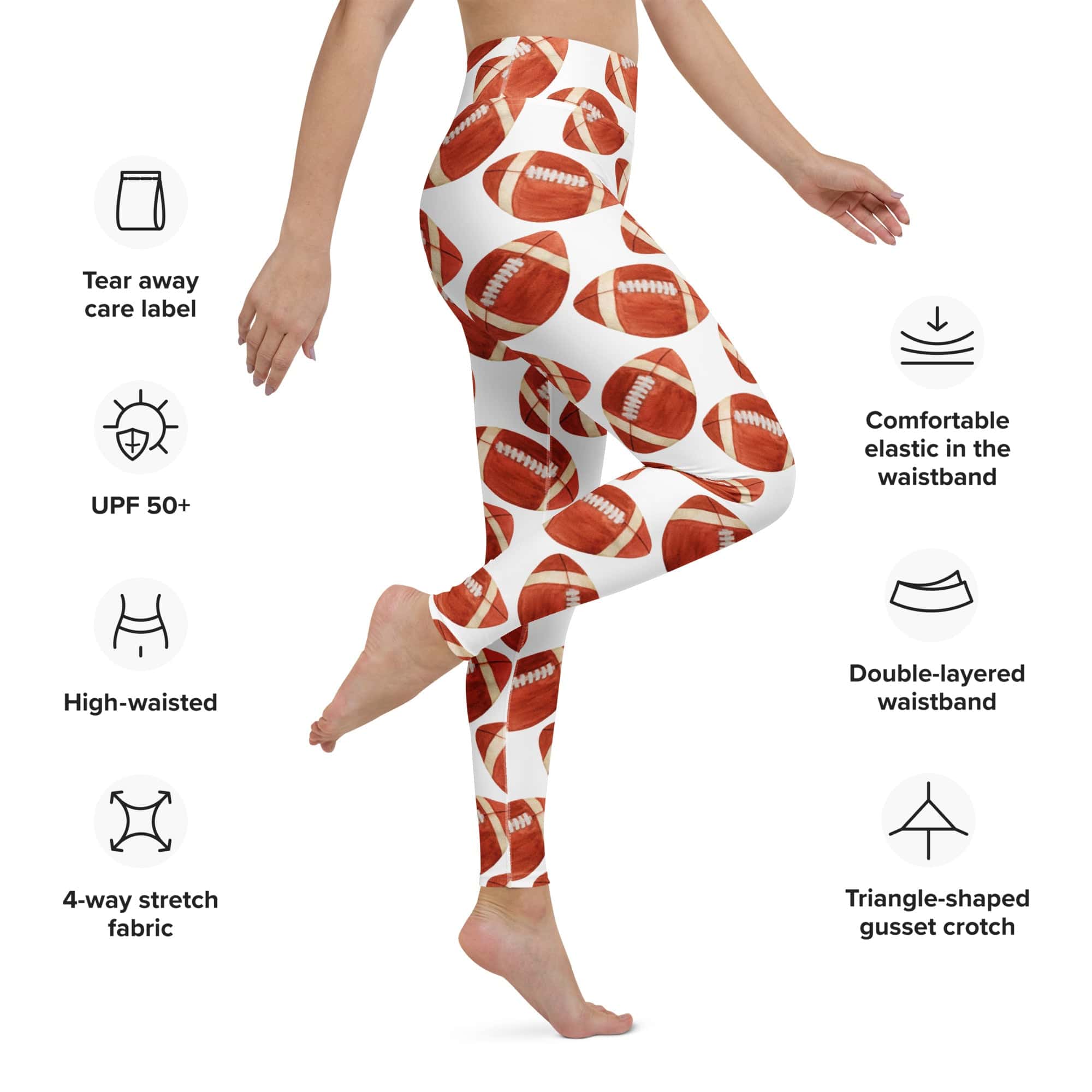 Football Fever Yoga Leggings