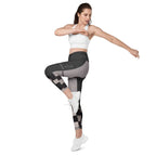 Frankenstitch Crossover Leggings With Pockets