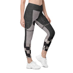 Frankenstitch Crossover Leggings With Pockets