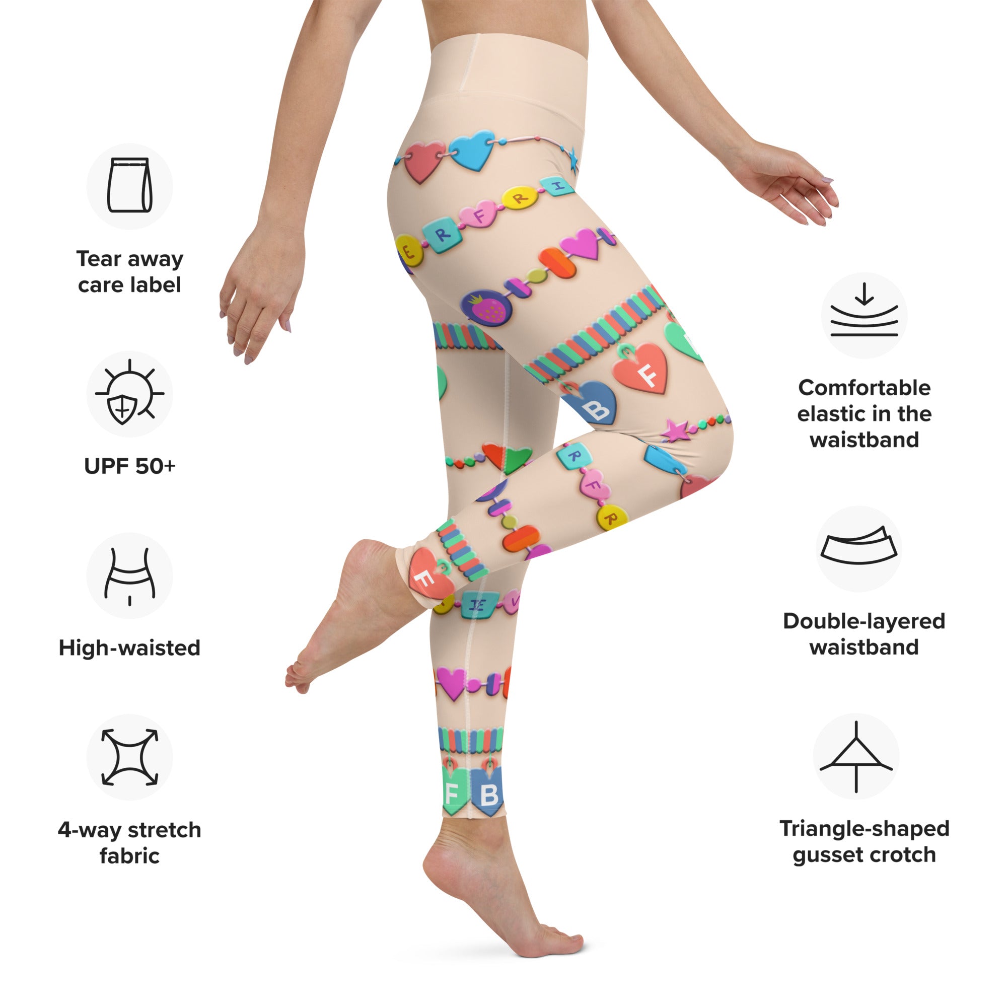 Friendship Bracelet Yoga Leggings