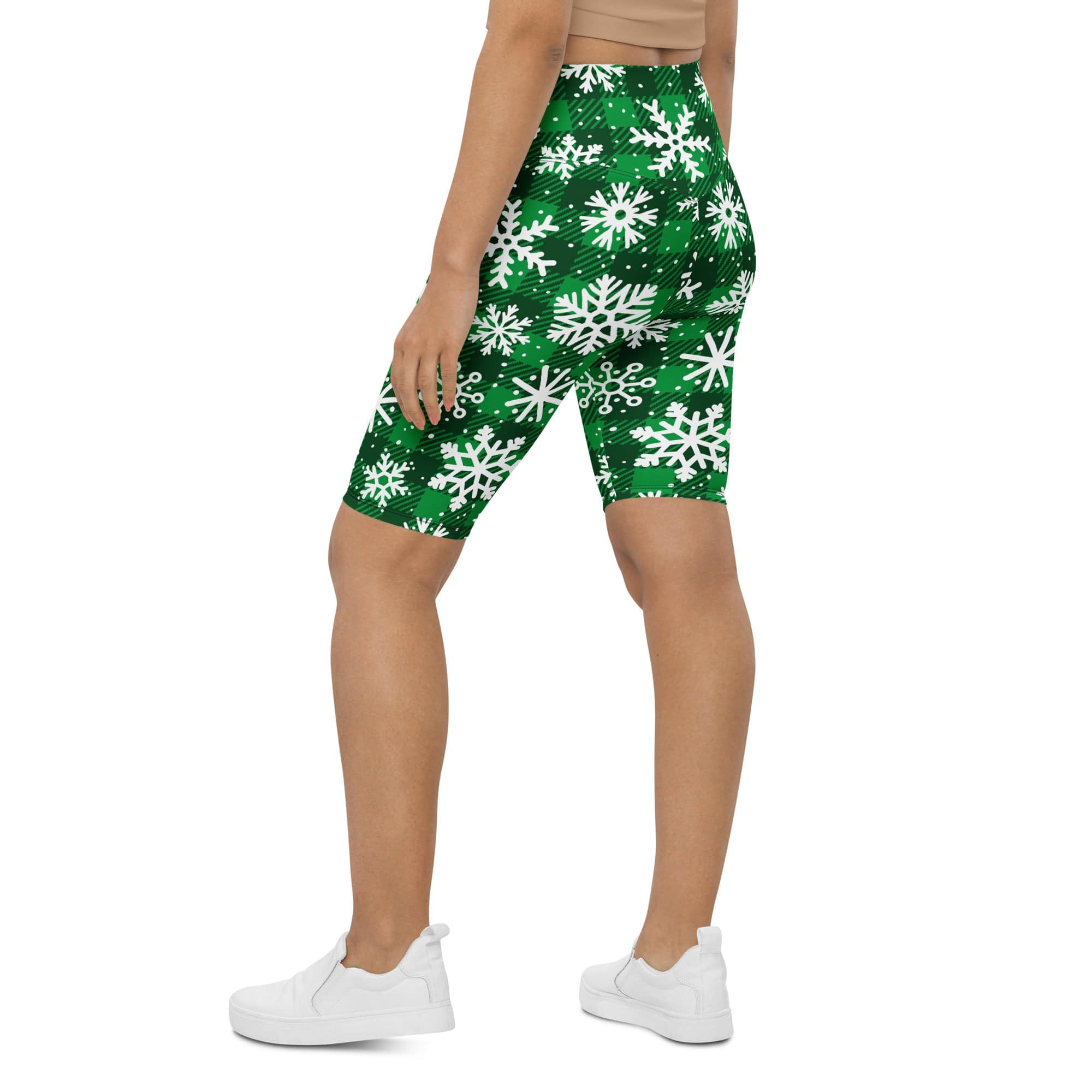 Frosted Flannel Snow Biker Shorts