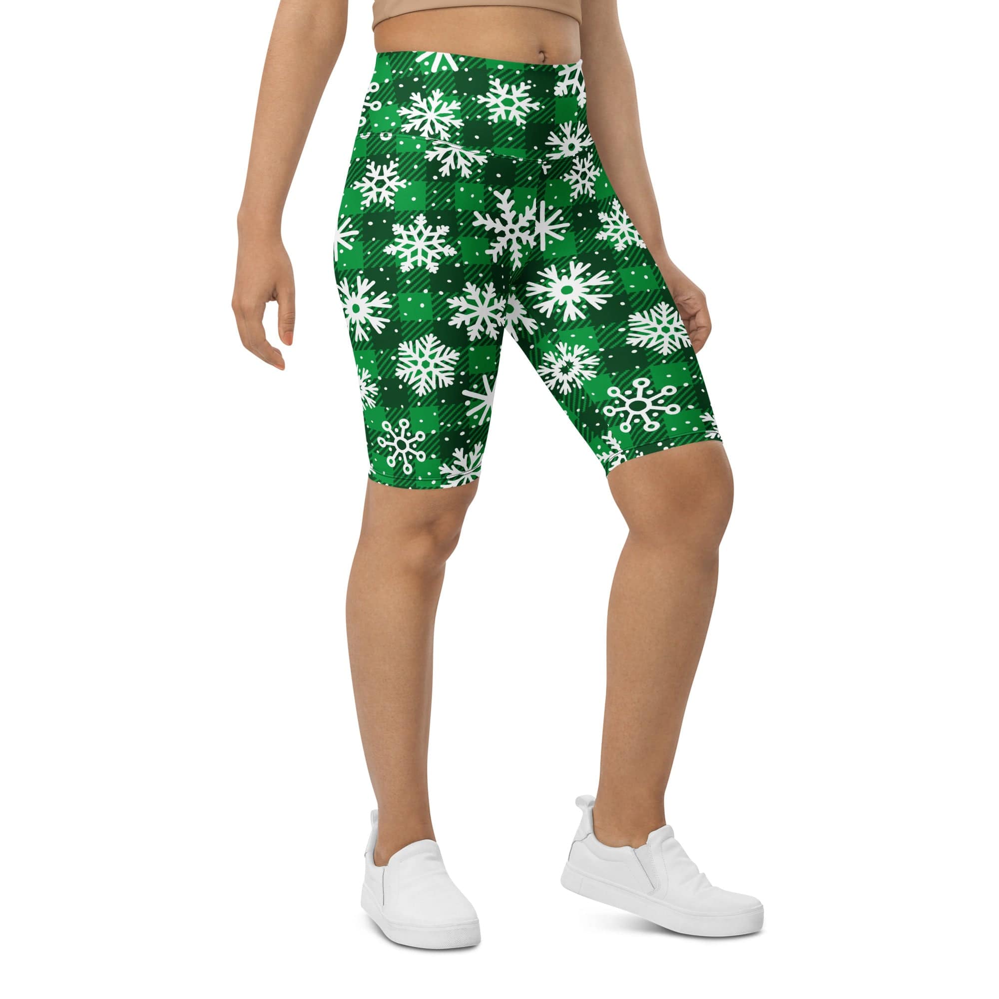 Frosted Flannel Snow Biker Shorts