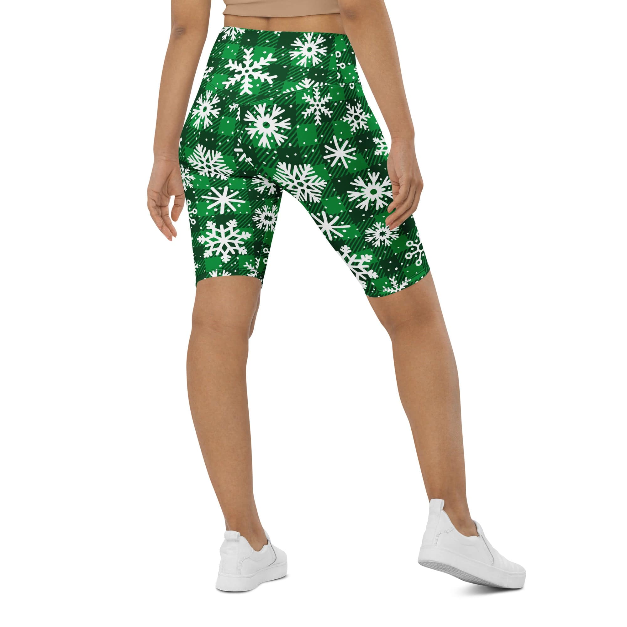 Frosted Flannel Snow Biker Shorts