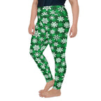 Frosted Flannel Snow Plus Size Leggings