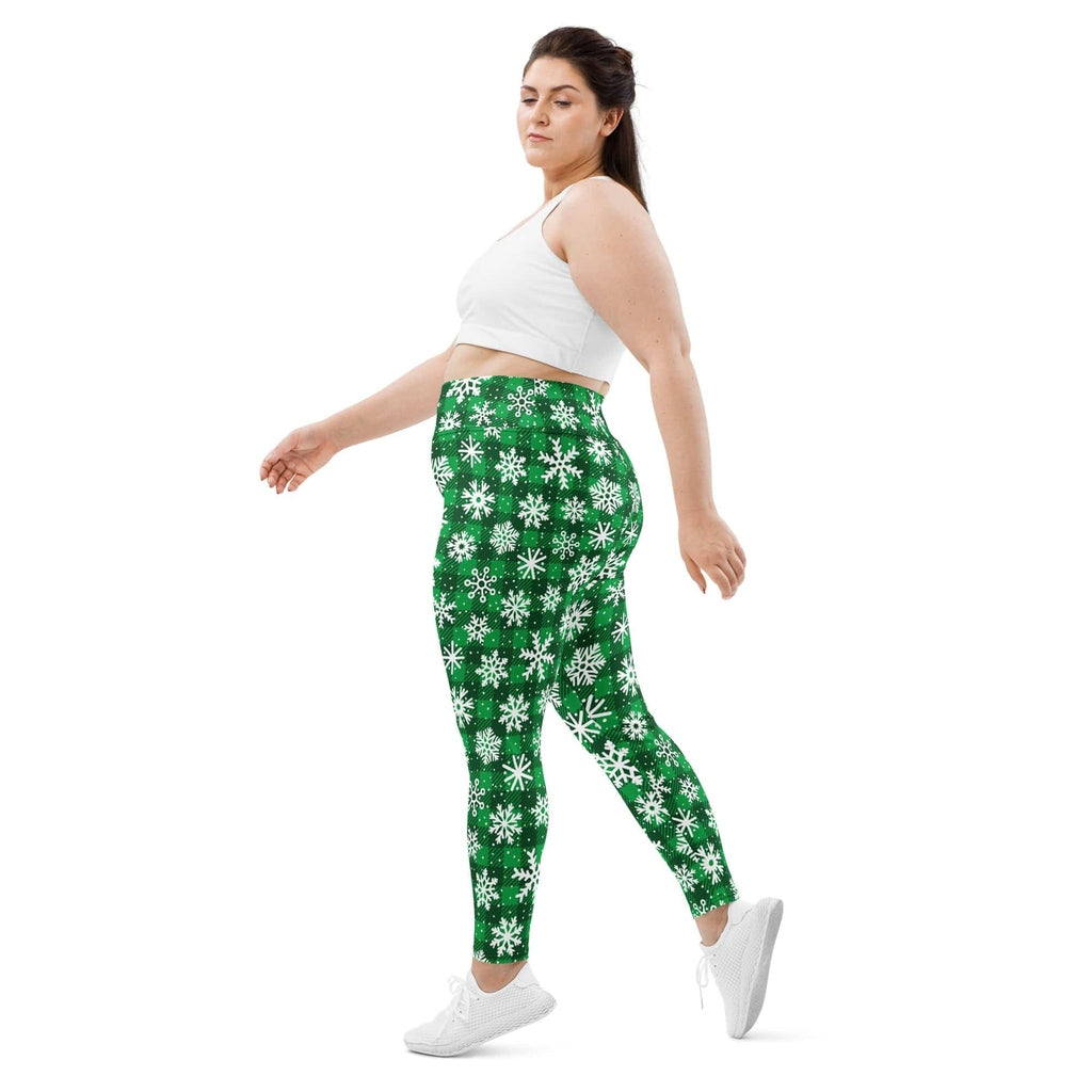 Frosted Flannel Snow Plus Size Leggings