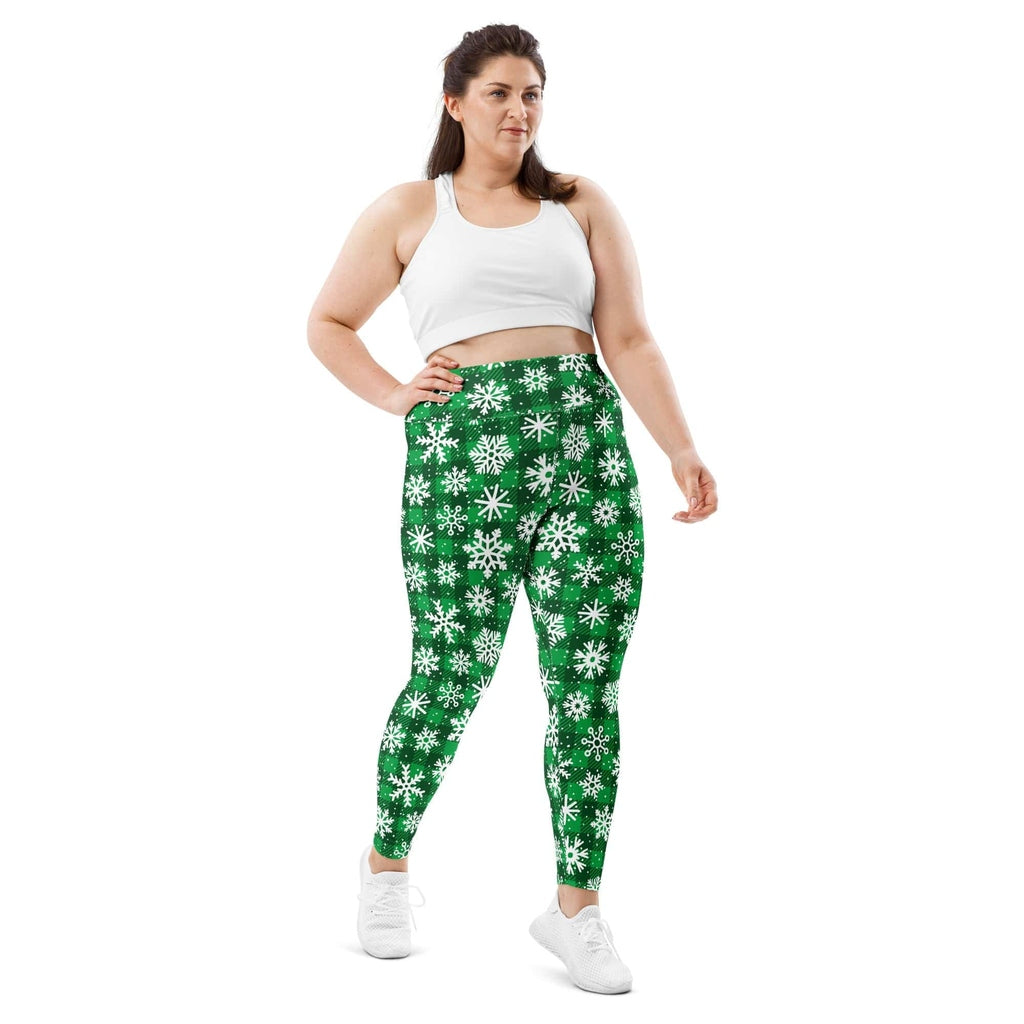 Frosted Flannel Snow Plus Size Leggings