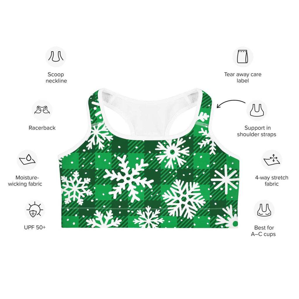 Frosted Flannel Snow Sports Bra