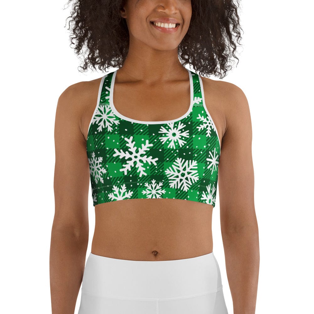 Frosted Flannel Snow Sports Bra