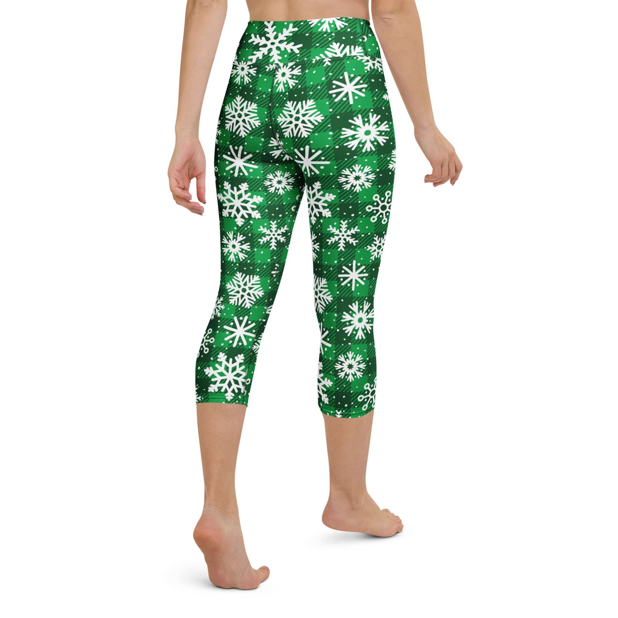 Frosted Flannel Snow Yoga Capris