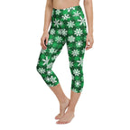 Frosted Flannel Snow Yoga Capris