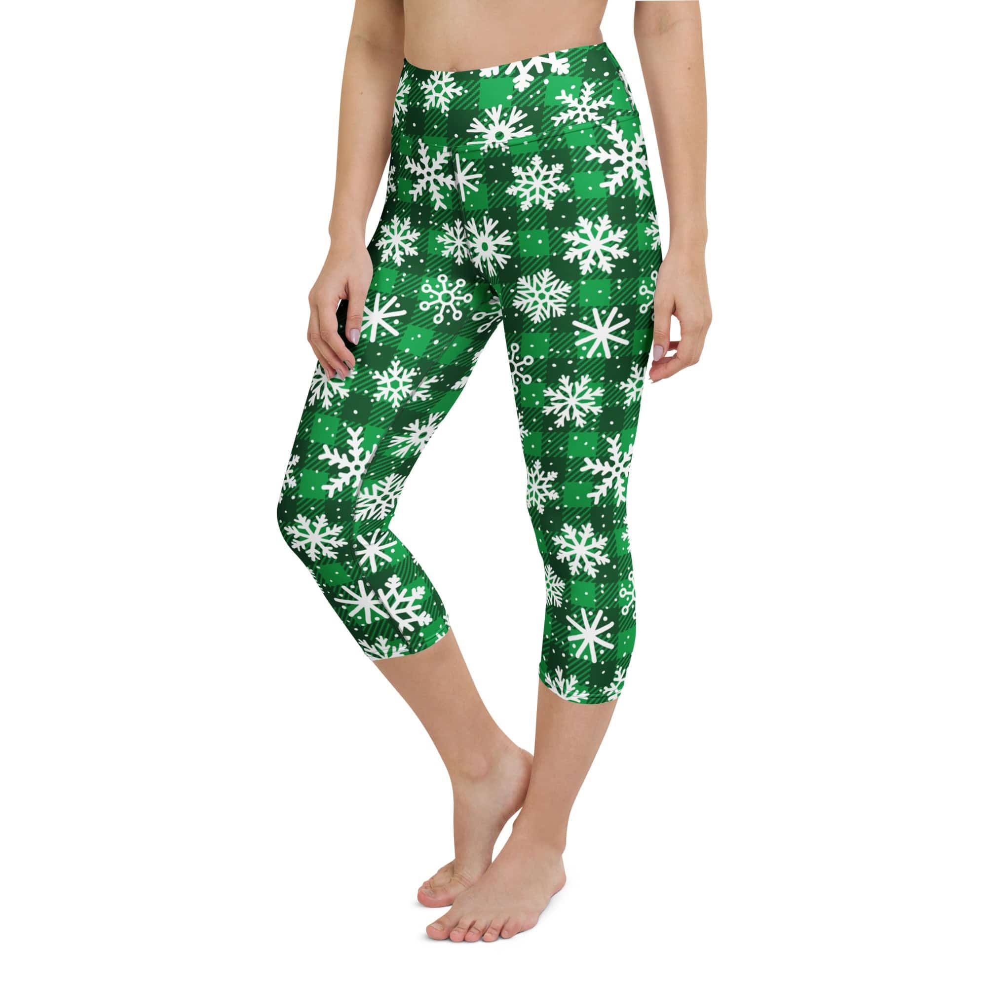 Frosted Flannel Snow Yoga Capris