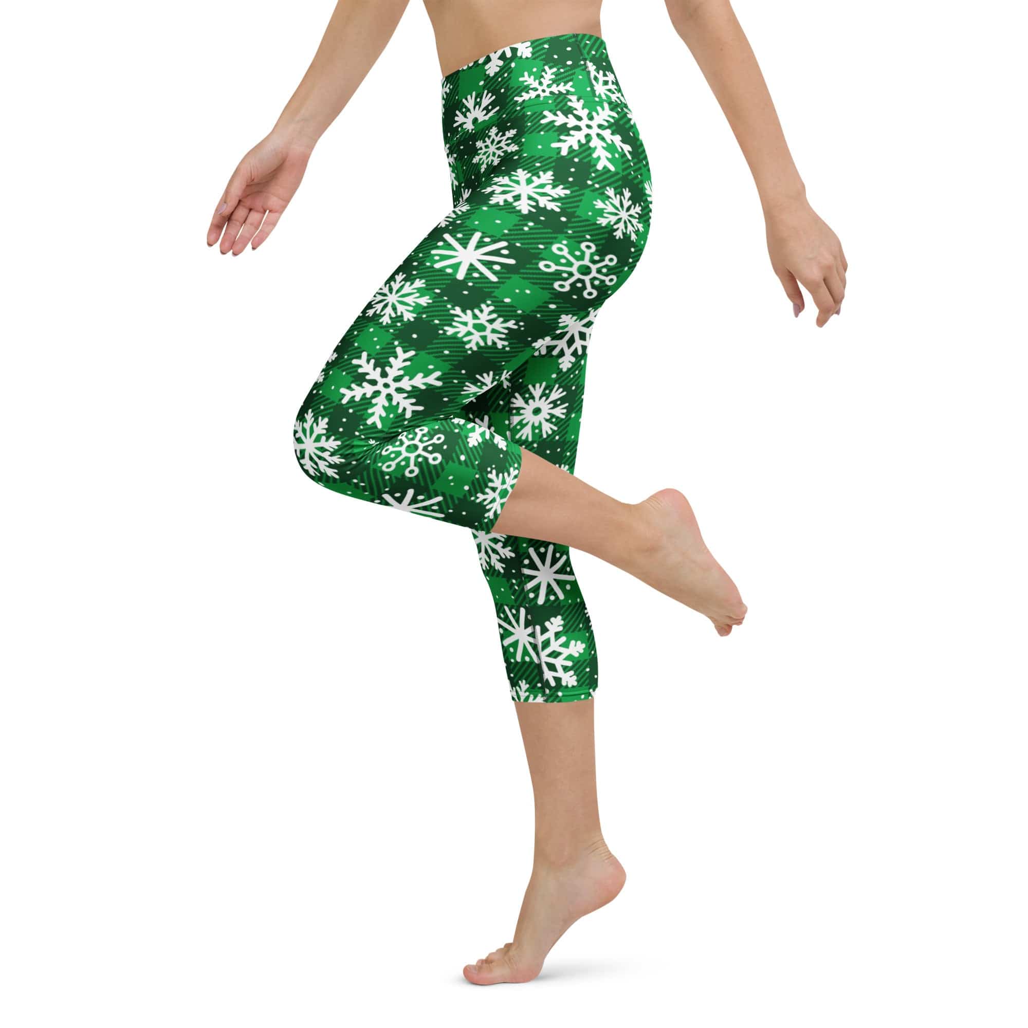 Frosted Flannel Snow Yoga Capris