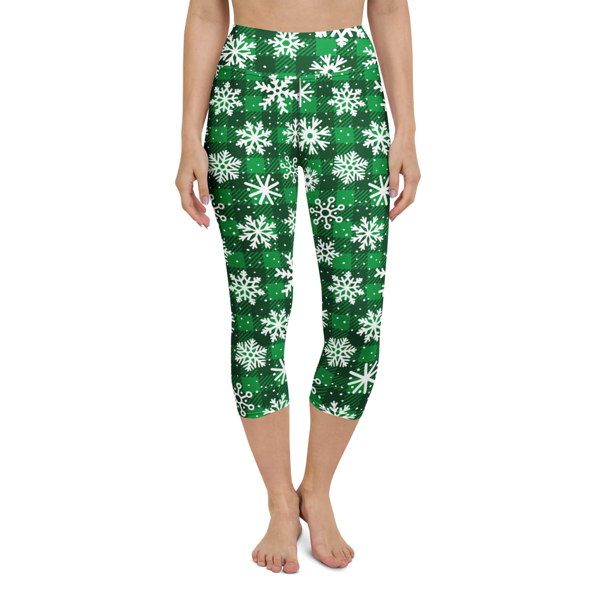 Frosted Flannel Snow Yoga Capris