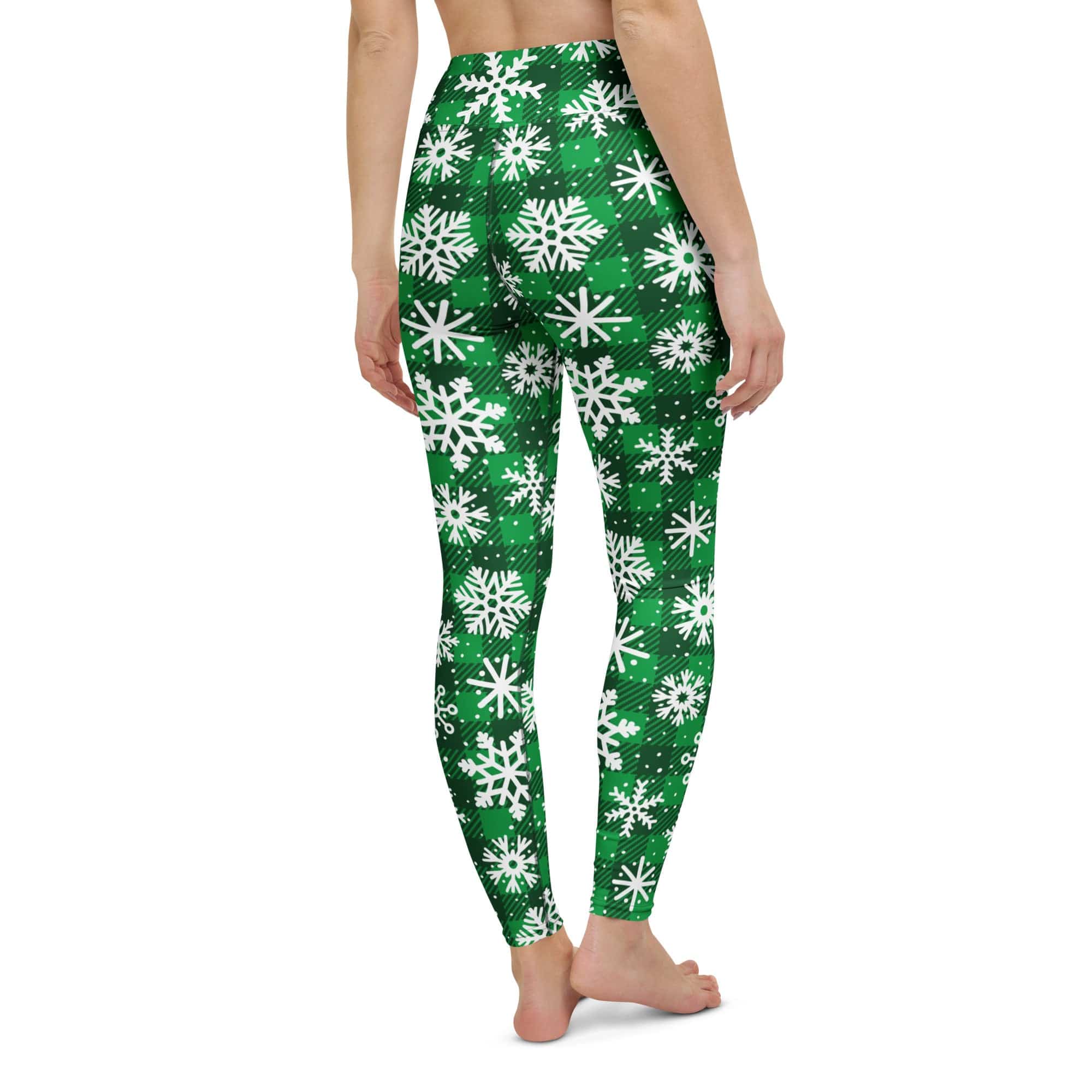 Frosted Flannel Snow Yoga Leggings