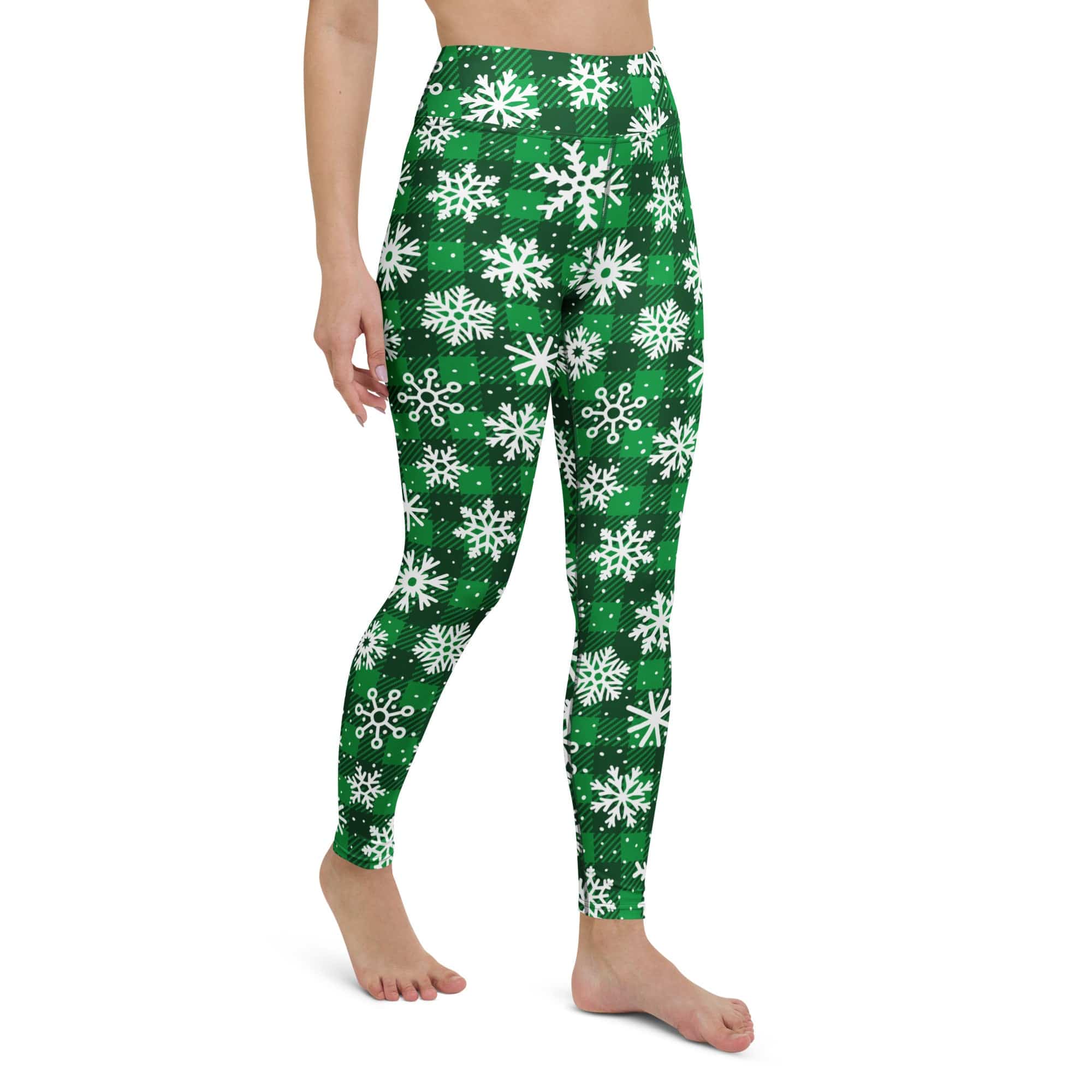 Frosted Flannel Snow Yoga Leggings