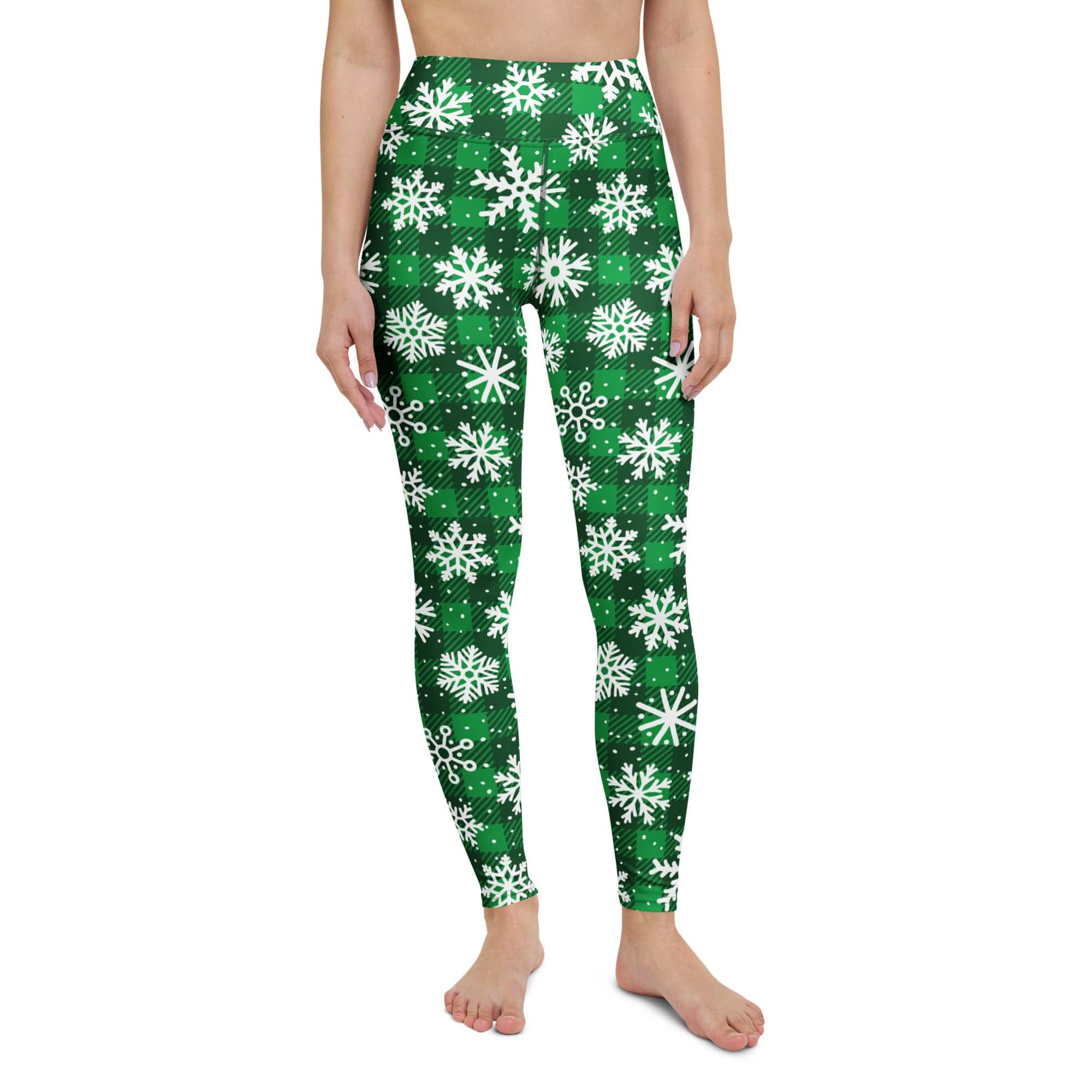 Frosted Flannel Snow Yoga Leggings
