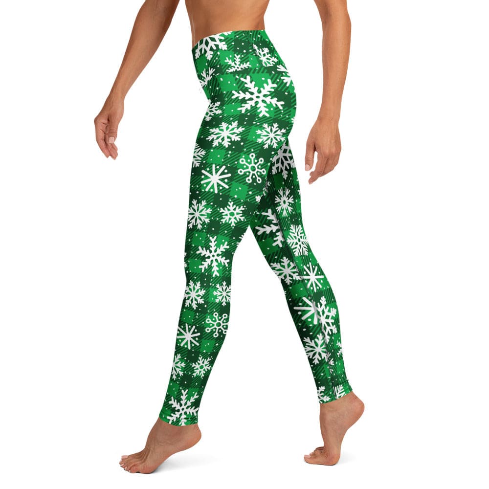Frosted Flannel Snow Yoga Leggings