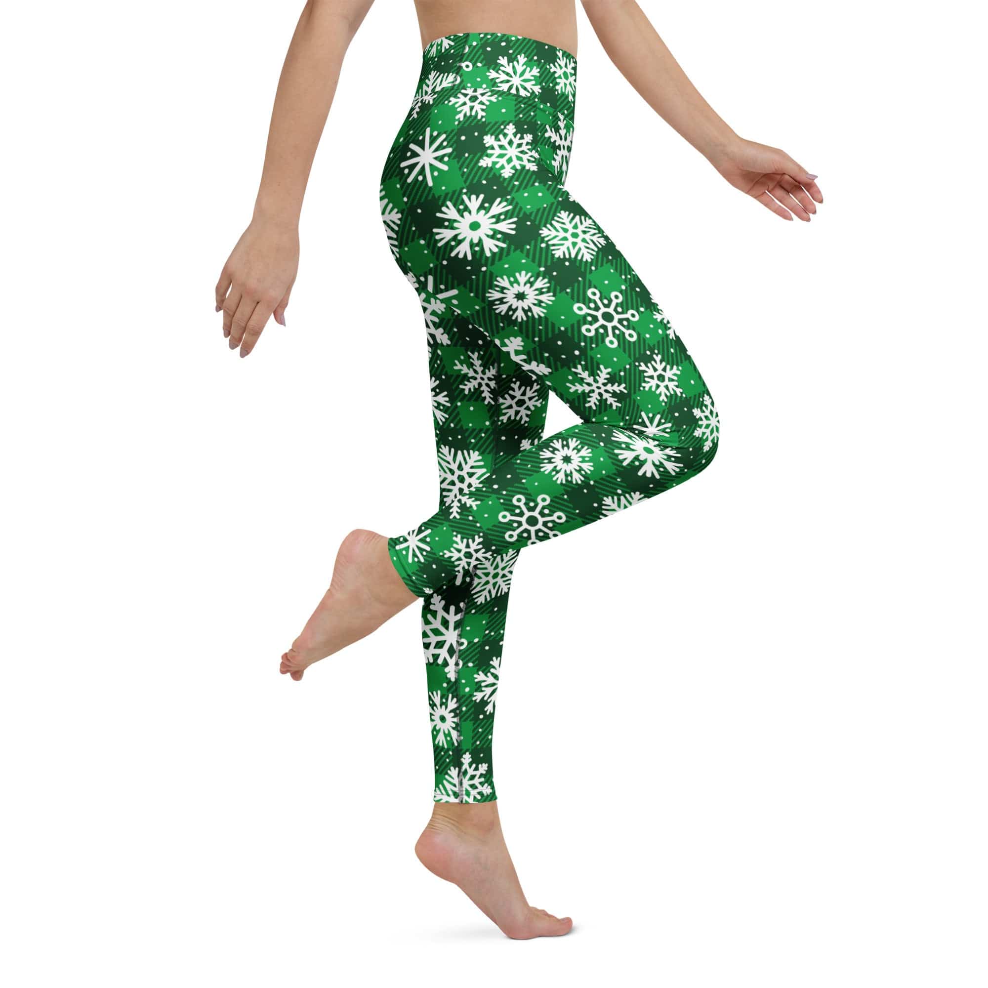 Frosted Flannel Snow Yoga Leggings