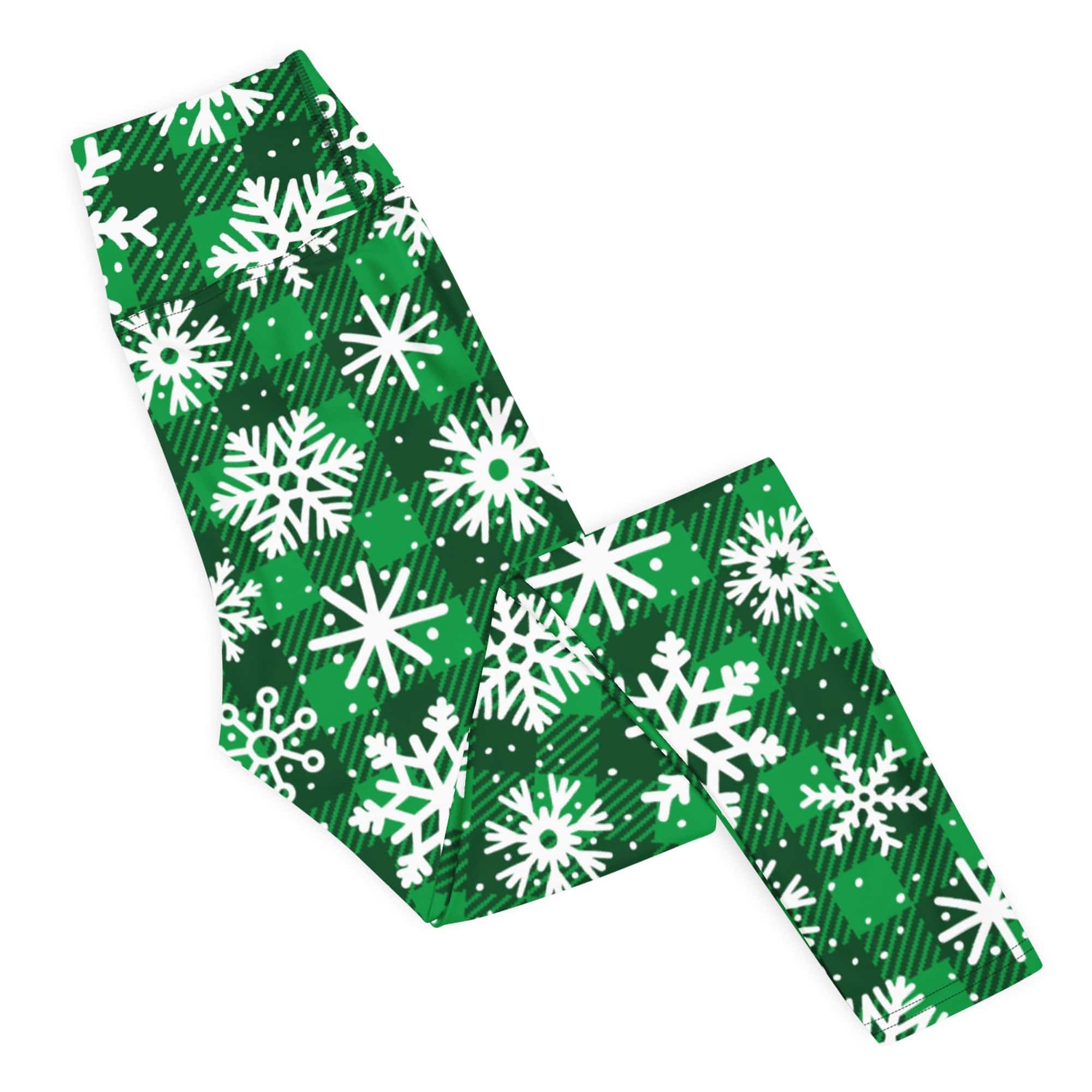 Frosted Flannel Snow Yoga Leggings