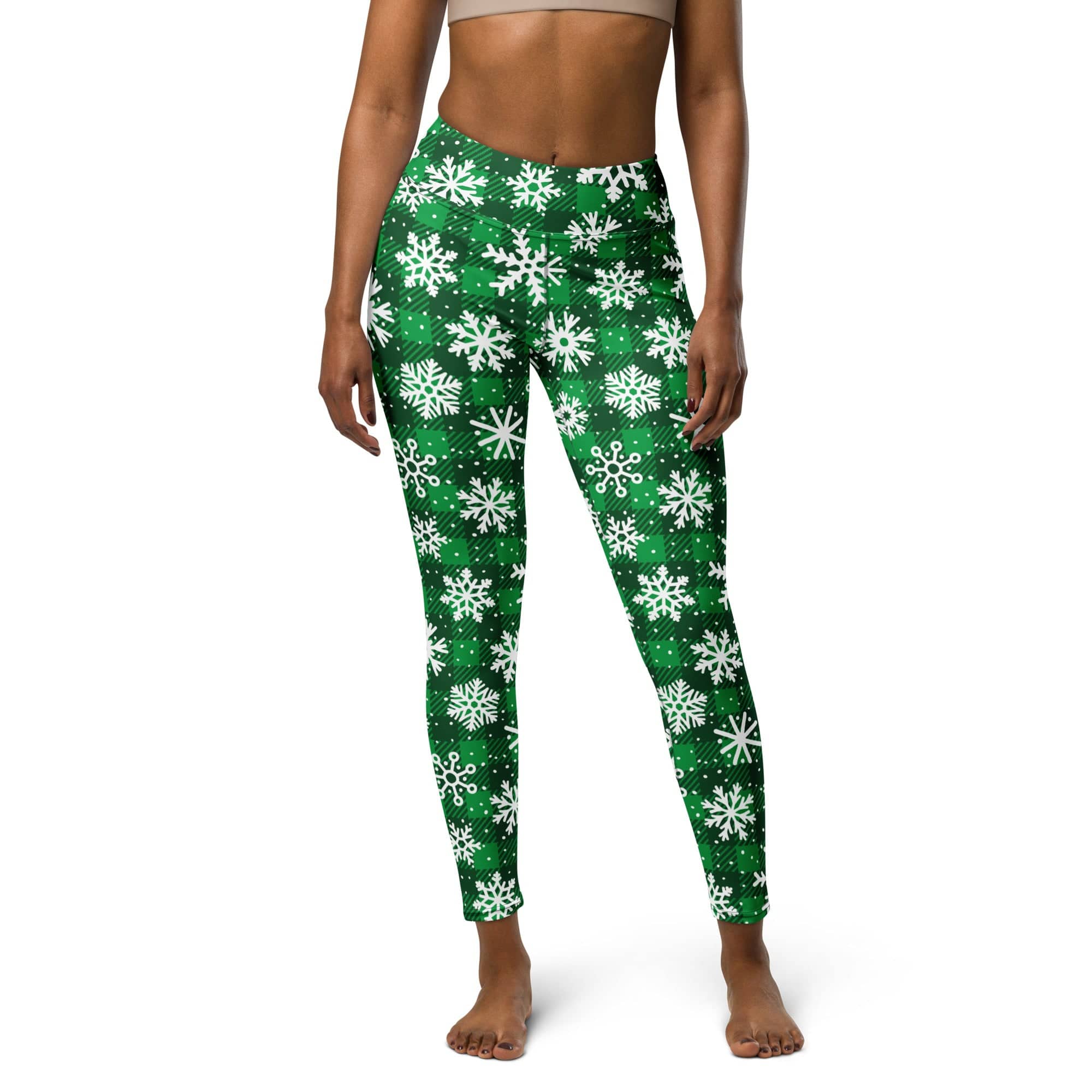 Frosted Flannel Snow Yoga Leggings