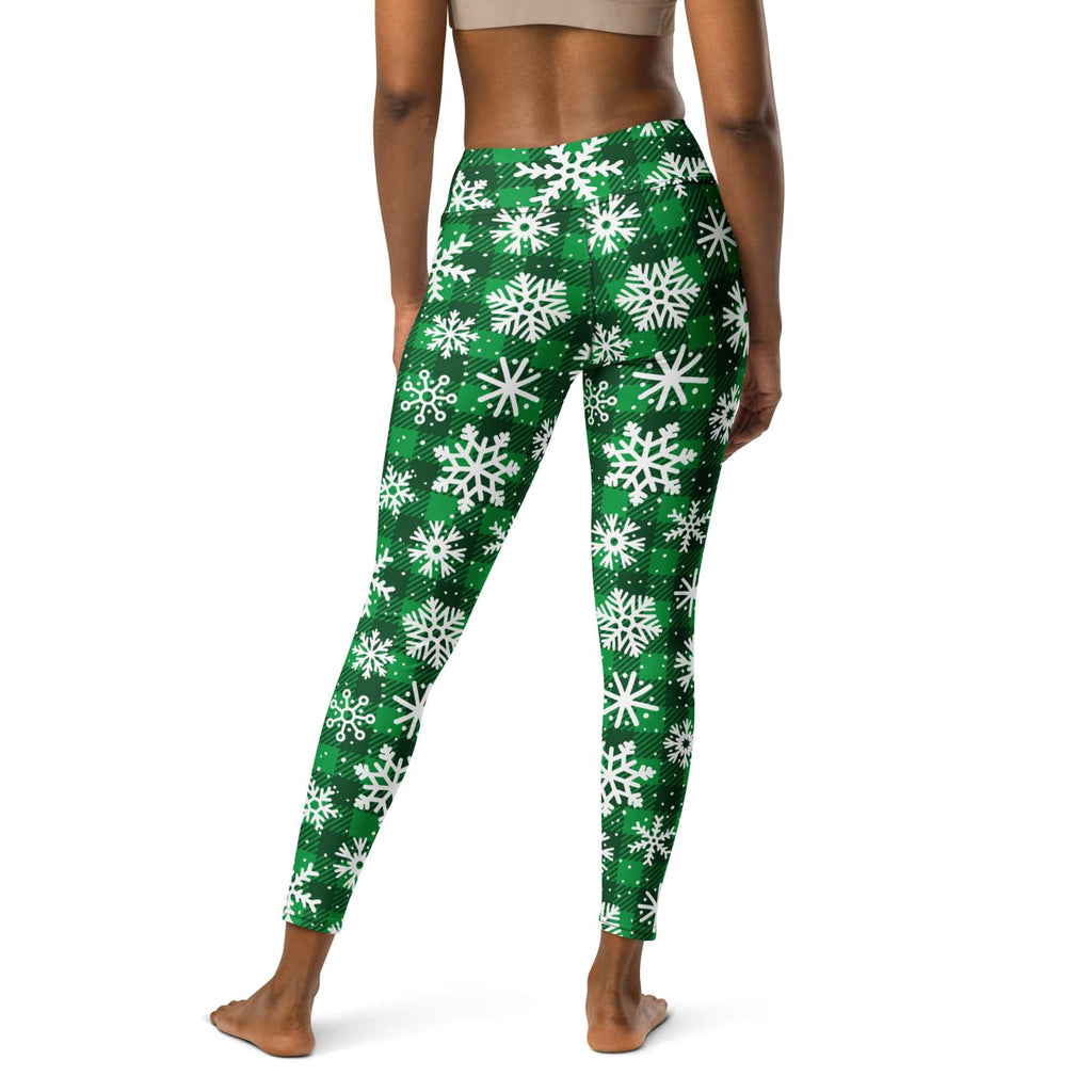 Frosted Flannel Snow Yoga Leggings