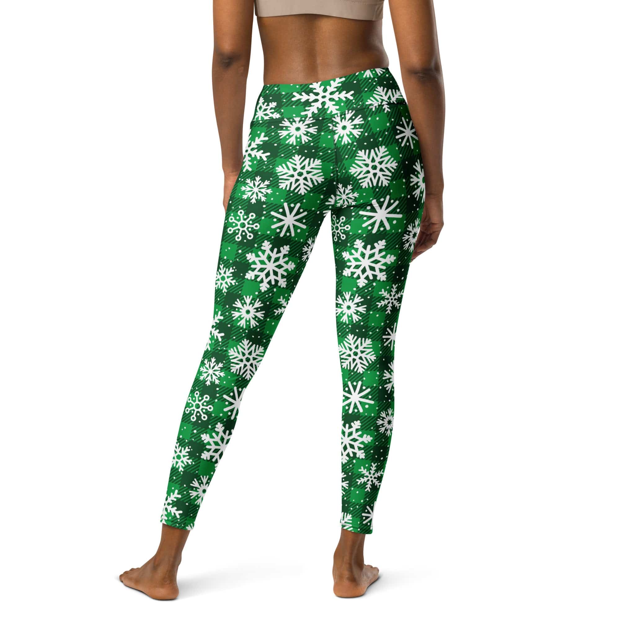 Frosted Flannel Snow Yoga Leggings