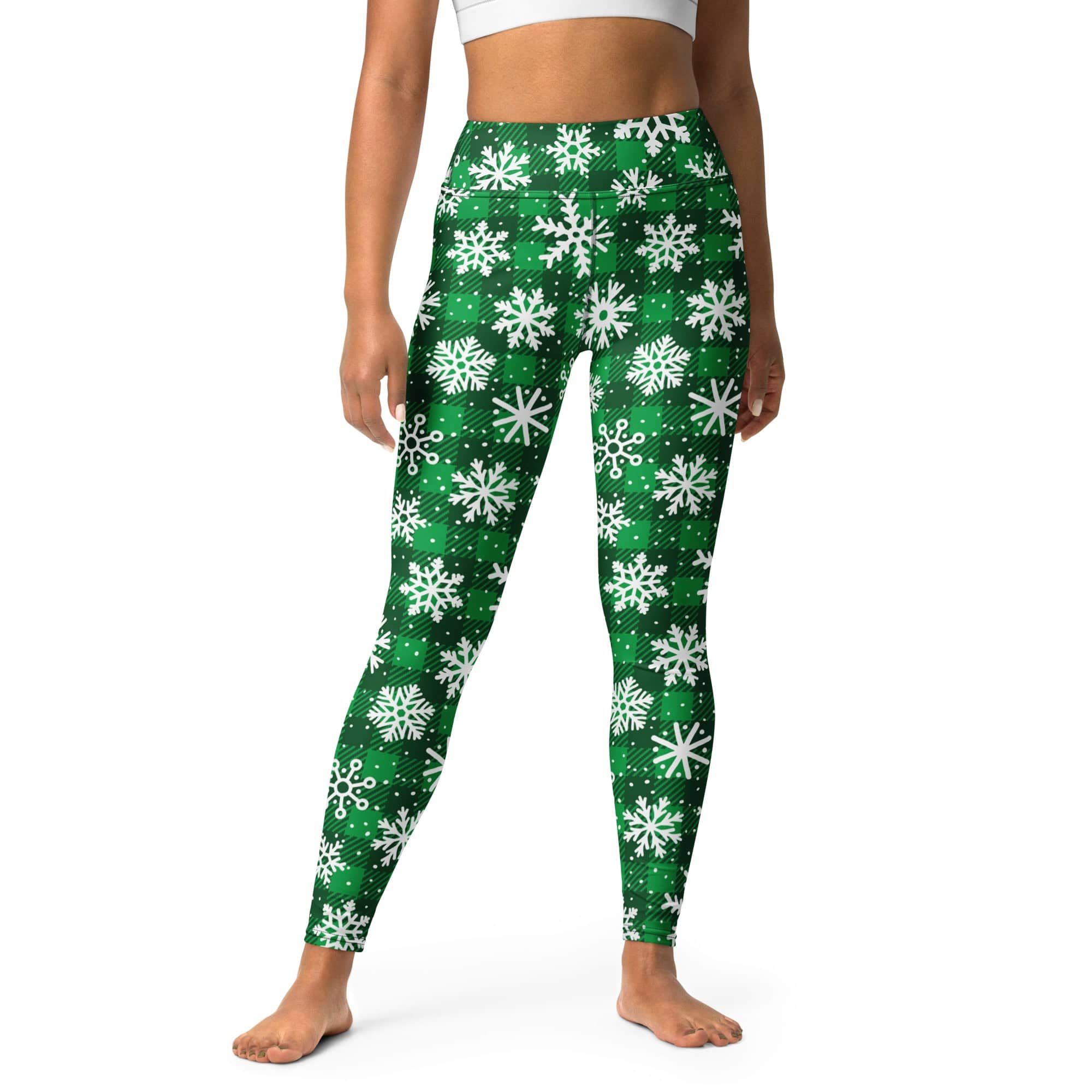 Frosted Flannel Snow Yoga Leggings