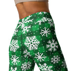 Frosted Flannel Snow Yoga Leggings