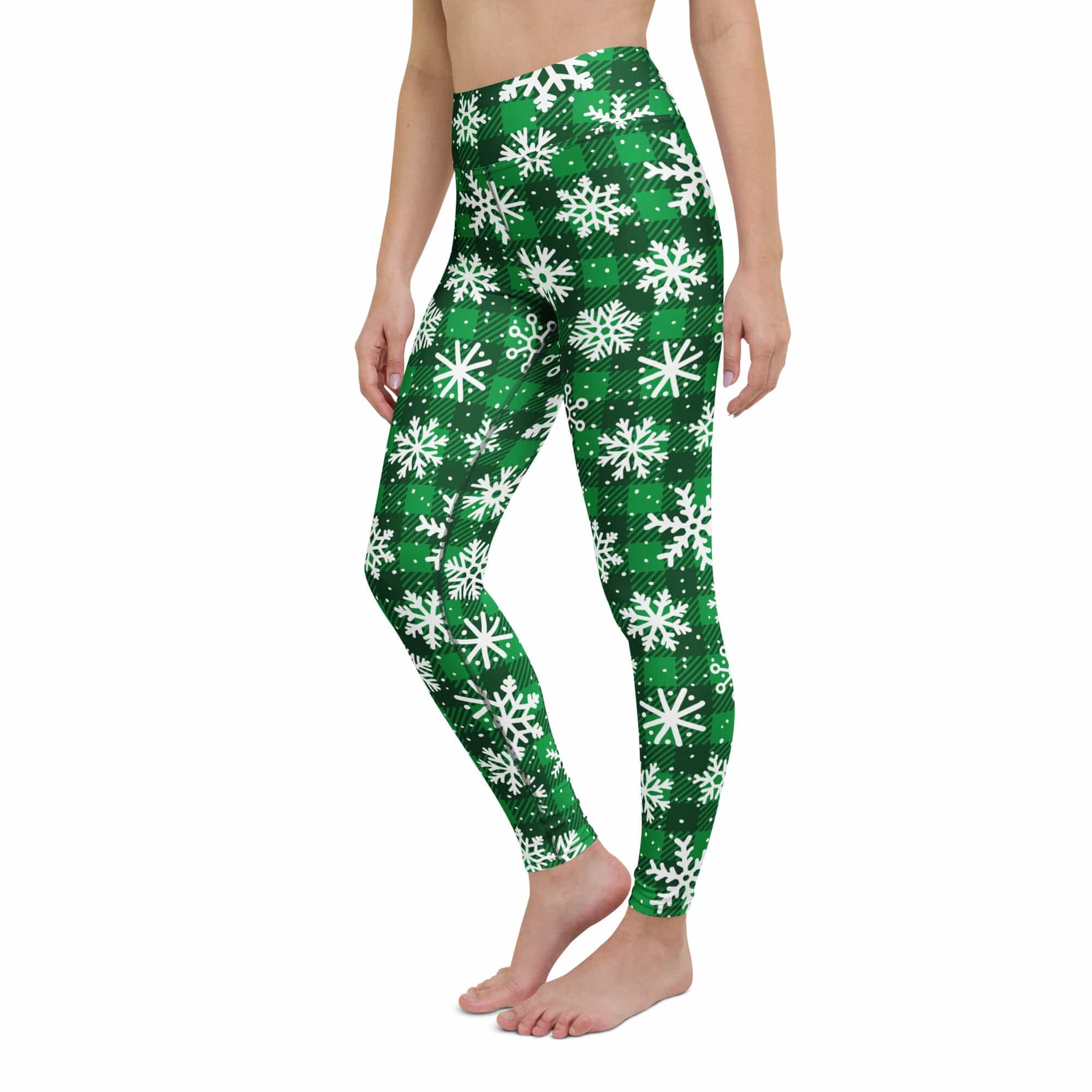 Frosted Flannel Snow Yoga Leggings