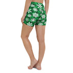 Frosted Flannel Snow Yoga Shorts